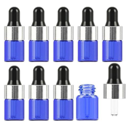 Pipette de réactif liquide en verre coloré 2/3ml, compte-gouttes pour les yeux, bouteille de liquide d'aromathérapie, bouteilles rechargeables