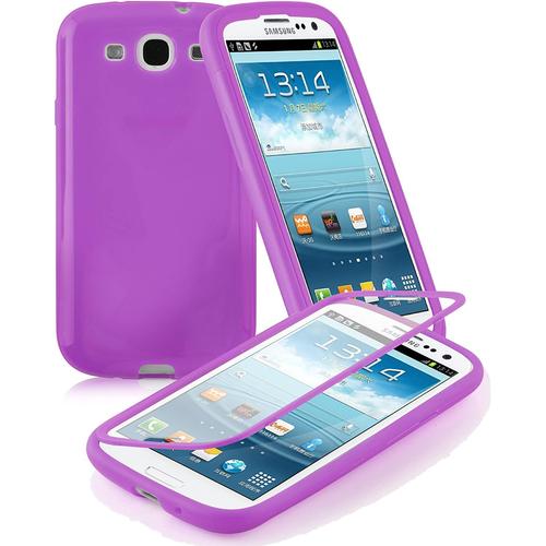 Samsung Galaxy S3 / S3 Neo Coque Silicone Tpu Full Body En Violets ¿ Housse De Protection En Gel Souple Ultra Mince Avec Anti Choc ¿ Etui Case Cover Ultra Slim Fine Bumper