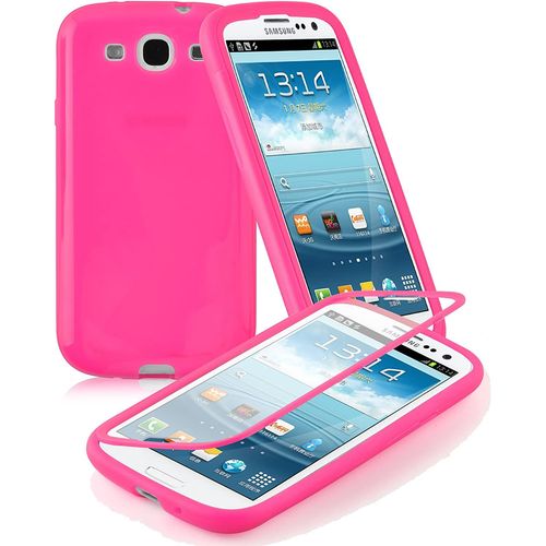 Samsung Galaxy S3 / S3 Neo Coque Silicone Tpu Full Body En Rose Vif ¿ Housse De Protection En Gel Souple Ultra Mince Avec Anti Choc ¿ Etui Case Cover Ultra Slim Fine Bumper