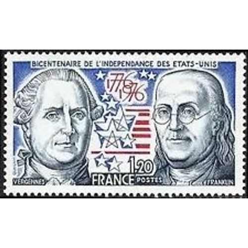 Timbre France 1976 Neuf ** Yt N° 1879 Bicentenaire De L'indépendance Des Etats Unis