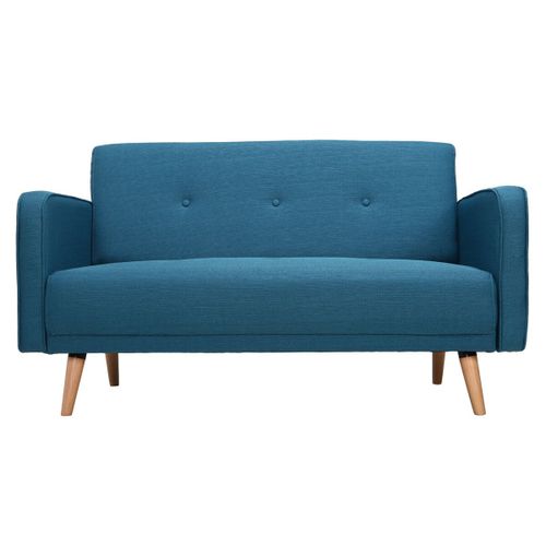 Canapé Scandinave 2 Places Bleu Canard Ulla