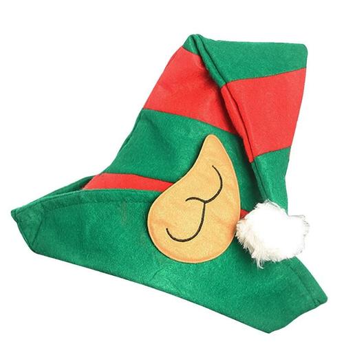 Chapeau De Noël Avec Oreilles D'elfe, Non Tissé, Chapeau De Vacances Pour Enfants Femmes, Costume De Fête De Noël