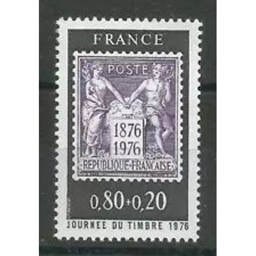 Timbre France 1976 Neuf ** Yt N° 1870 Centenaire Du Timbre Poste Type Sage