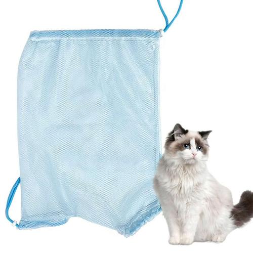 Sac De Douche Réglable Pour Chat, Avec Cordon De Serrage, Anti-Rayures, Anti-Morsures, Toilettage, Pour Couper Les Ongles, Prendre Des Médicaments