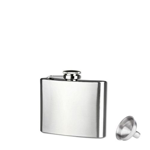 Flacon De Poche En Acier Inoxydable, 5oz, Bouchon À Vis + Entonnoir, Pour Whisky, Alcool