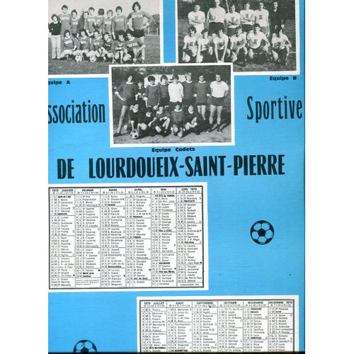 Calendrier - Association Sportive De Lourdoueix-Saint-Pierre - (23) - 1979