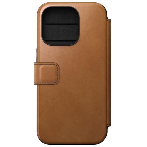 Nomad Étui De Téléphone Portefeuille Modern Leather Folio Iphone 15 Pro English Tan