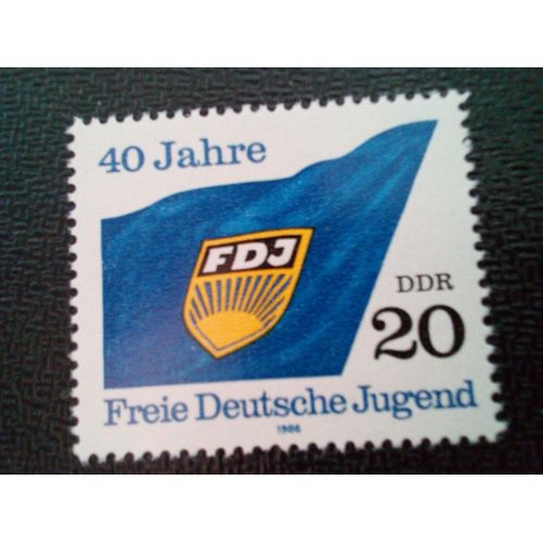 Timbre Allemagne / Rda Yt 2624 40 Ans De Jeunesse Allemande 1986 ( 0071004 )