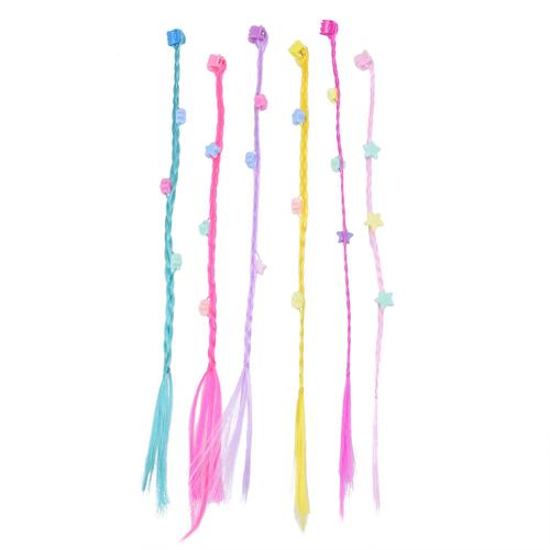 Perruque En Coquillage De Papillon Tissé Coloré, 6 Pièces, Épingle À Cheveux En Tresse De Bonbon, Accessoires Pour Filles, Mignon Cadeau, Bijoux, Couvre-Chef 