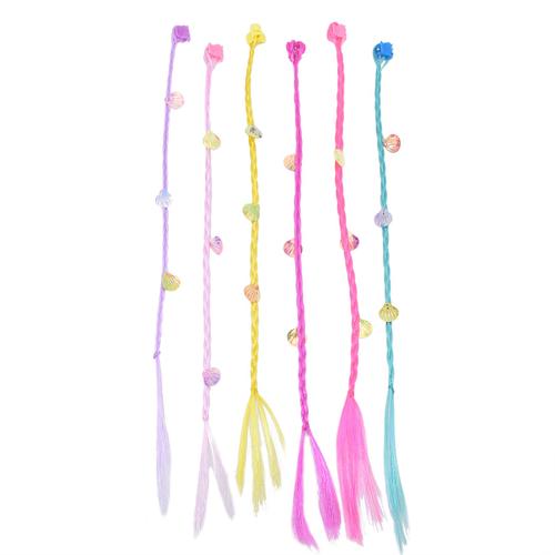 Perruque En Coquillage De Papillon Tissé Coloré, 6 Pièces, Épingle À Cheveux En Tresse De Bonbon, Accessoires Pour Filles, Mignon Cadeau, Bijoux, Couvre-Chef 