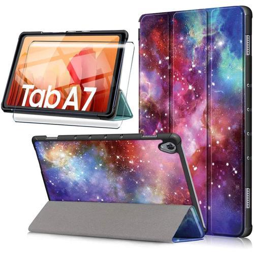 Coque Pour Tablet Samsung Galaxy Tab A7 10.4"" 2020 + 1 X Film Protection D'écran En Verre Trempé - Flip Case Cover Etui Bumper Avec Support Fonction Housse Pour Samsung Galaxy Tab A7 10.4 -Yhx