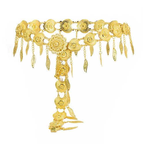 Golden Coins Metal Environindia Belly Dance Pour Femme, Taille Marocaine, Joafghan Turc, Kurdistan, Robe Nationale, Bijoux De Corps