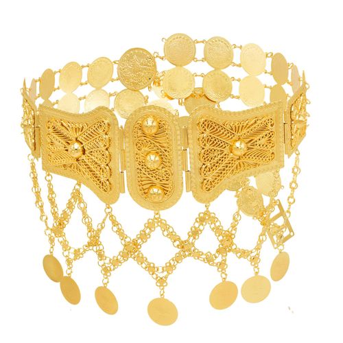 Golden Coins Metal Environindia Belly Dance Pour Femme, Taille Marocaine, Joafghan Turc, Kurdistan, Robe Nationale, Bijoux De Corps
