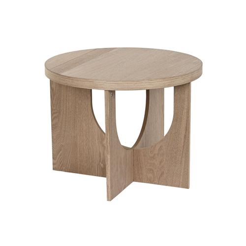 Petite Table Ronde Geo En Pin Naturel D50x38cm