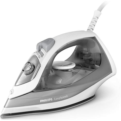 Grey Philips Fer à Vapeur EasySpeed, Effet pressing 100 g, 2000 Watts, Semelle Ceramique Gris, GC1751/80