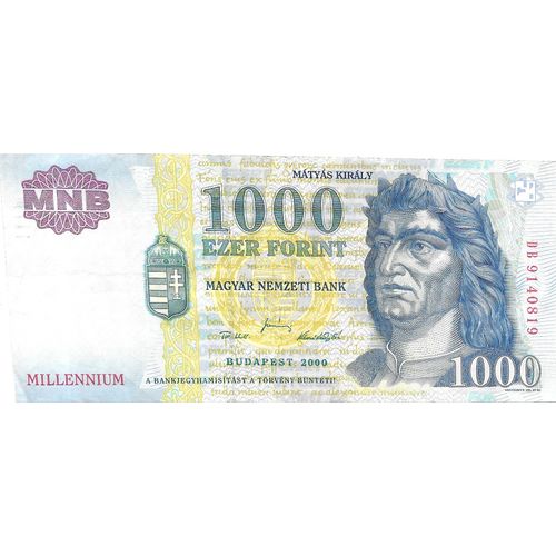 Billet De 1000 Forint - 2000 [Hongrie] - Matthias 1er De Hongrie