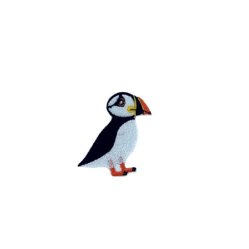 Patch Ecusson Brode Thermocollant Badge Puffin Oiseau Macareux Broderie