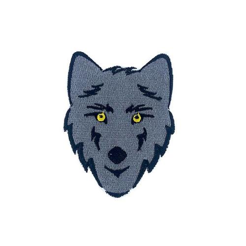 Patch Ecusson Brode Thermocollant Badge Tete Loup Wolf Broderie