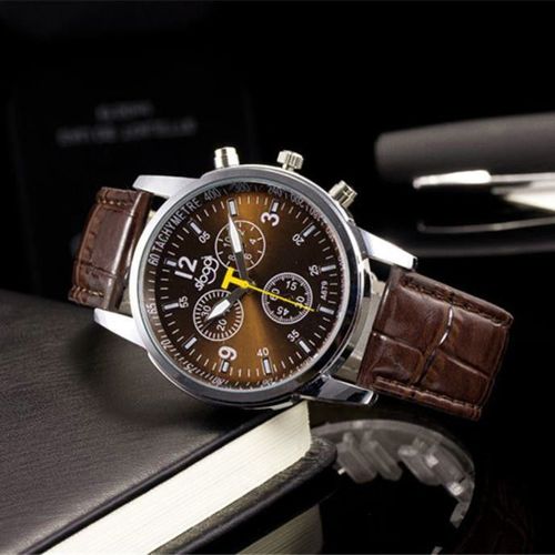 Tapomeis Men's Watch 7117 Montres De Poignet De Montre Analogique Pour Hommes En Simili Cuir De Mode De Luxe