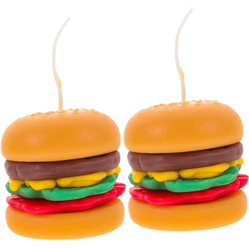 Comme Montré Comme Montré 2 Pièces Bougie De Hamburger Bougies Daromathérapie Jolie Bougie Hambourgeoise Bougie Aromatique D'anniversaire Bougie Parfumée Pour Femme Miniature Souvenir