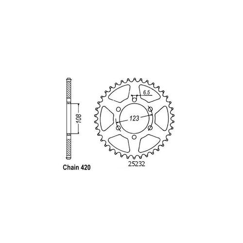 Sifam - Couronne 52 Dents Compatible Peugeot 50 Xr6 An 01-03 Pas420/Z52