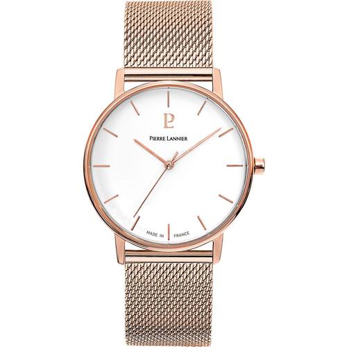 Montre Femme Harmonie Cadran Blanc Bracelet Acier Doré- Rose