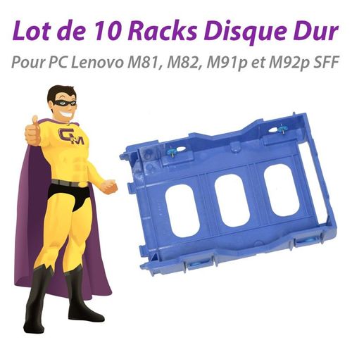 Lot x10 Racks 3,5" Lenovo M81 M82 M91p M92p SFF 03T9588 1B31ALY00 Disque Dur