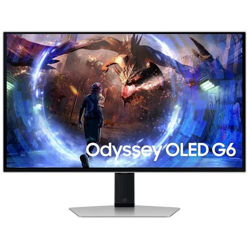 Samsung Odyssey OLED G6 S27DG600SU - G60SD Series - moniteur OLED - jeux - 27" - 2560 x 1440 QHD @ 360 Hz - 250 cd/m² - 1000000:1 - HDR10+ Gaming - 0.03 ms - 2xHDMI, DisplayPort - argent