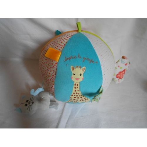 Sophie La Girafe Vulli Balle D'activité Ballon Doudou Sonore Grelot Oiseau Coeur Chat Miroir Vert Bleu Orange Rouge Pois Fleur