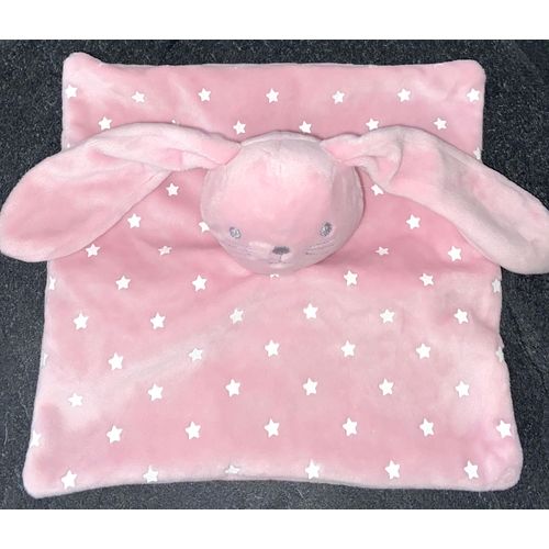 Doudou Lapin Rose Plat Pat Et Ripaton Petites Etoiles Blanches Fluo Peluche Jouet Bebe Naissance Comforter Pink Bunny La Halle Soft Toys Rabbit Baby