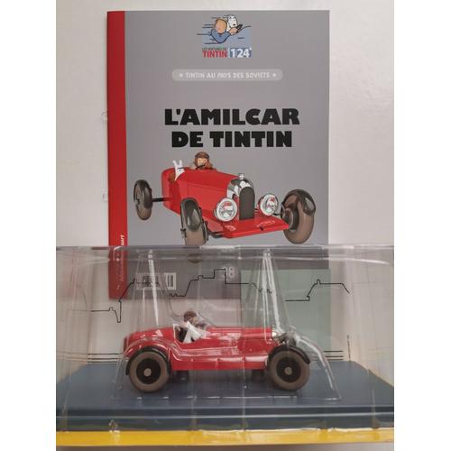 Voiture 1/24e L'amilcar Des Soviets Dans Tintin Au Pays Des Soviets - Moulinsart N°38 Modèle Rouge-Moulinsart