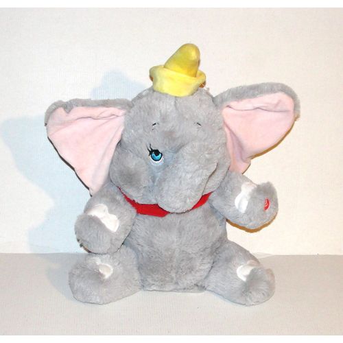 Dumbo peluche interactive musicale dumbo le petit éléphant qui danse en bougeant ses oreilles peluche interactive disney 30cm