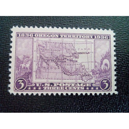 Timbre Etats-Unis Yt 349 Carte Du Territoire De L'oregon 1936 ( 091004 )