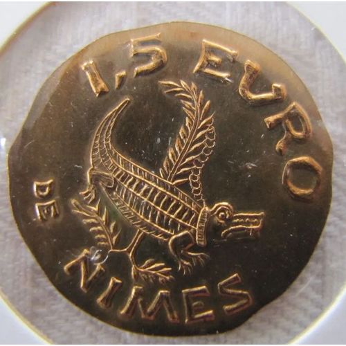Pièce De 1,5 Euros - Pré-Monnaie Européenne De Nîmes - "De L'as À L'euro" - Feria De Nîmes 15 Au 19 Mai 1997 - Divers Matériaux Et Valeurs - Numismatique
