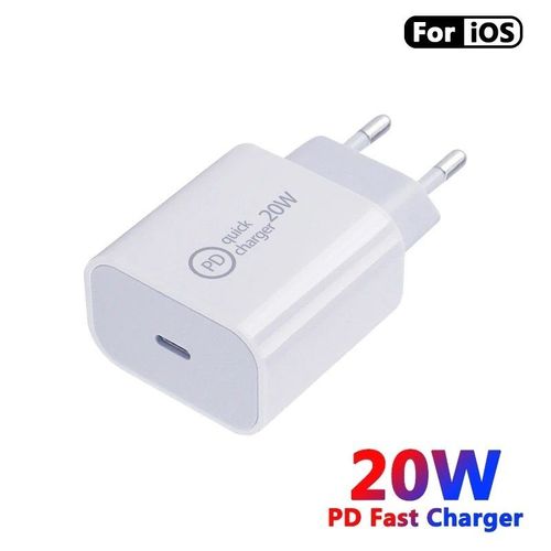 Chargeur De Téléphone Pd 20w Pour Apple Iphone 12 Pro Max Mini Charge Rapide Avec Câble 2m Pour Ios Lightning Vers Pd Usb Type C