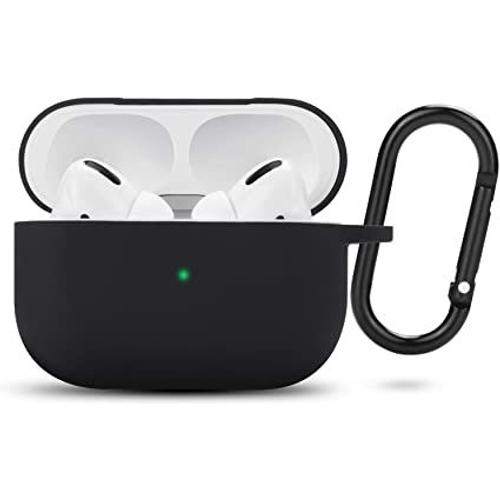 Protection Airpods Pro,Coque airpods Pro,Etui Airpods Pro,Housse Airpods Pro, Housse de Protection en Silicone pour Airpods Pro 2019 avec Porte-clés