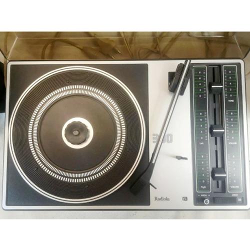 Platine vinyle Radiola 22 Af 390 avec sa paire d'enceintes