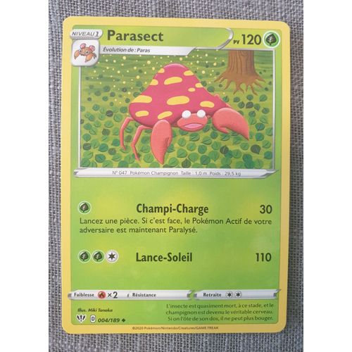 Carte Pokémon-Parasect 004/189- Épée Bouclier Ténèbres Embrasées