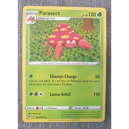 Carte Pokémon-Parasect 004/189- Épée Bouclier Ténèbres Embrasées