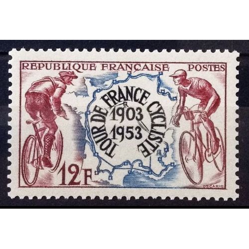 Tour De France Cycliste - Cinquantenaire 12f (Impeccable N° 955) Neuf** Luxe (= Sans Trace De Charnière) - France Année 1953 - Brn83 - N29247