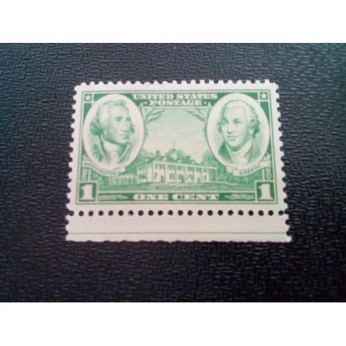 Timbre Etats-Unis Yt 351 Les Généraux George Washington, Nathanael Greene Et Mt. Vernon 1936 ( 091004 )