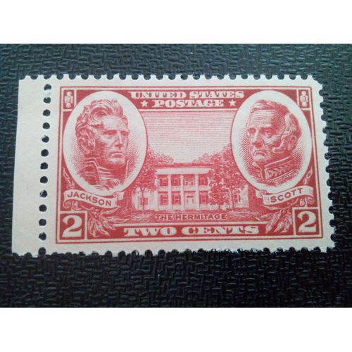 Timbre Etats-Unis Yt 353 Le Major Général Andrew Jackson, Le Général Winfield Scott Et L'ermite 1937 ( 091004 )