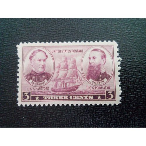Timbre Etats-Unis Yt 356 Amiraux David G. Farragut Et David D. Porter 1937 ( 091004 )