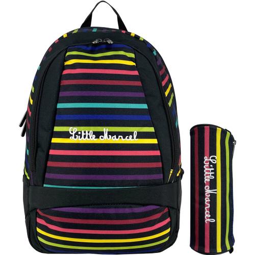 Sac à dos scolaire simple compartiment & trousse offerte Little Marcel