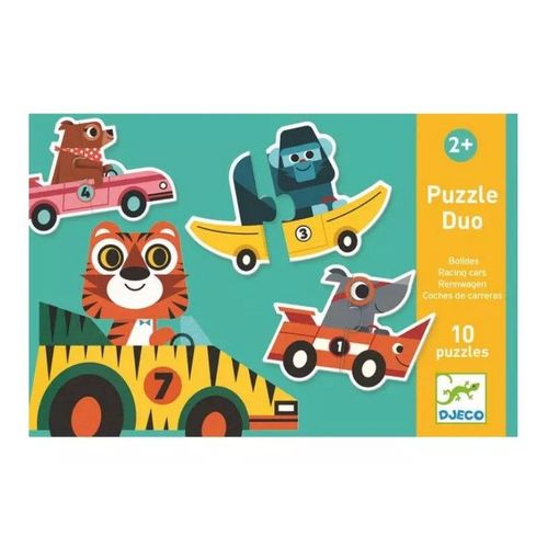 10 Puzzles Duo Bolides - 2 Pièces