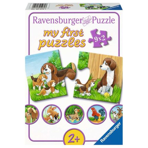 9 Puzzles - Les Animaux De La Ferme - 2 Pièces