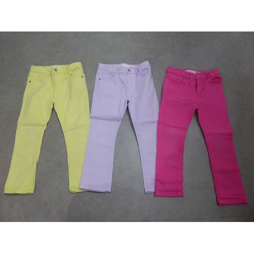 Lot 3 Pantacourts Toile Colorés In Extenso - 6 Ans