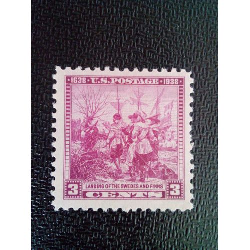 Timbre Etats-Unis Yt 401 "Débarquement Des Premiers Suédois Et Finlandais En Amérique" Par Stanley 1938 ( 091004 )