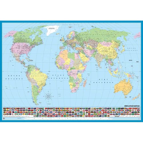 Carte Du Monde (En Turc) - Puzzle 200 Pièces