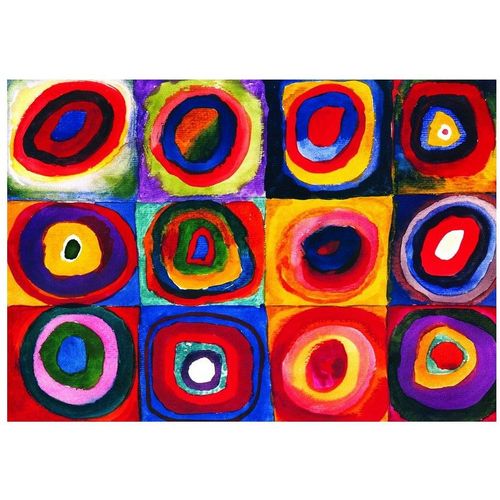 Kandinsky : Etude De Couleurs De Carrés - Puzzle 1000 Pièces